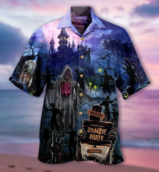 Amazing Zombies Party Halloween Hawaiian Shirt | HW2844