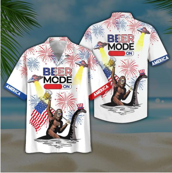 America Bigfoot Beer Mode On Cool Design Aloha Hawaiian Shirt | For Men & Women | HW1079-BehighStyle