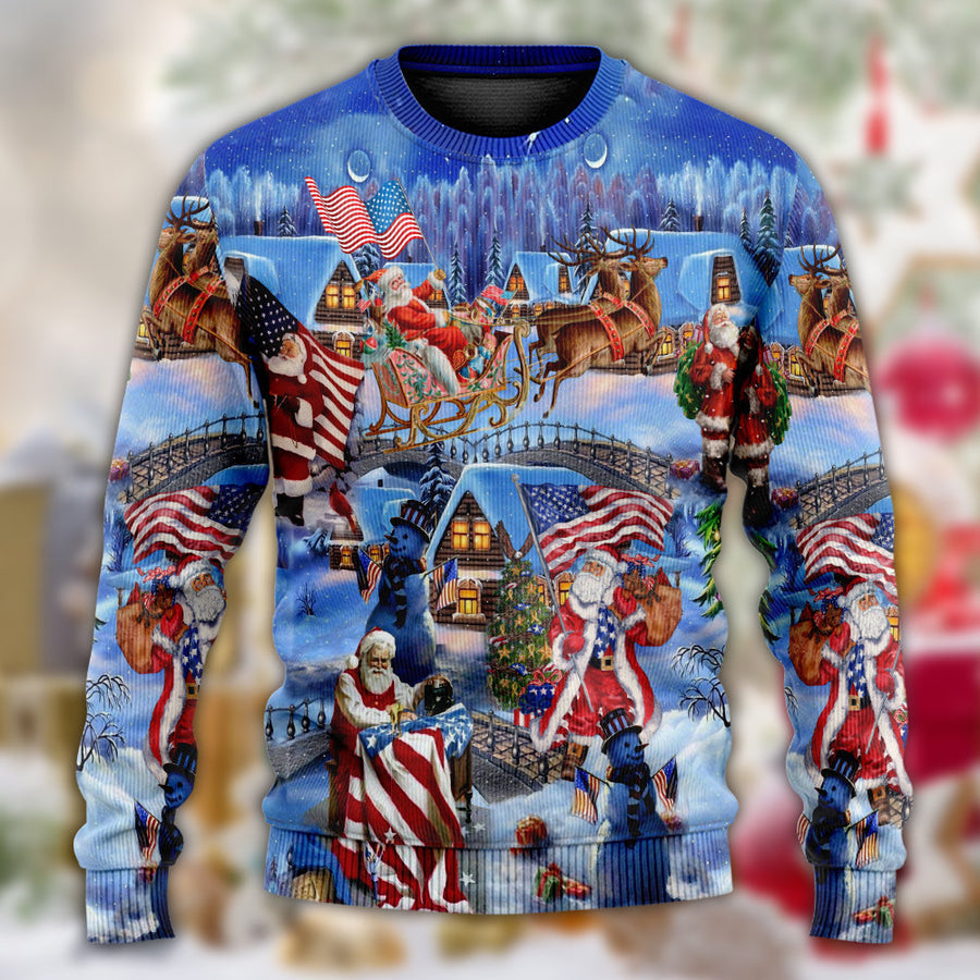 Patriotic ugly shop christmas sweater