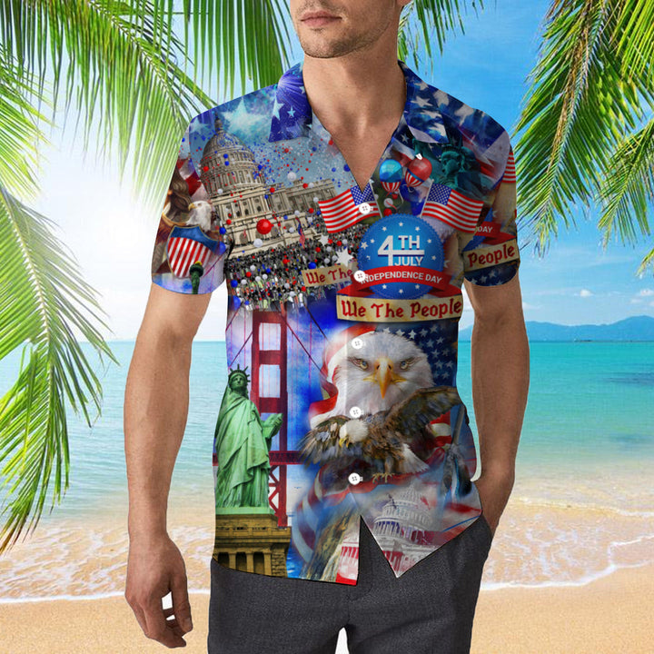 America Eagle Victory Independence Day 4th Of July Hawaiian Shirt | For Men & Women | HW361-BehighStyle