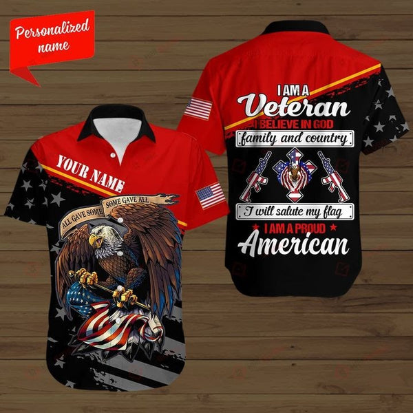 America Veteran Custom Name Hawaiian Shirt | For Men & Women | HN619-BehighStyle