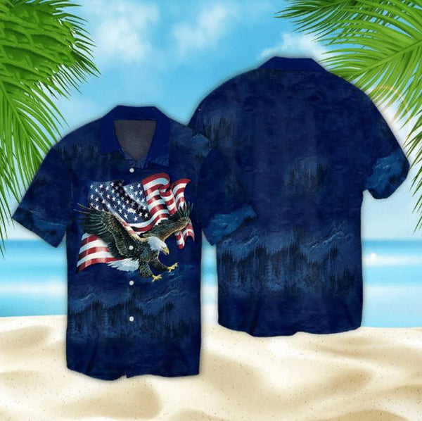 American Eagle Happy Independence Day Hawaiian Shirt | For Men & Women | HW1670-BehighStyle