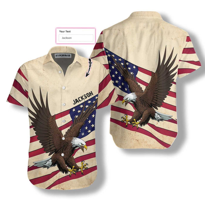 American Eagle Wings Custom Name Hawaiian Shirt | For Men & Women | HN388-BehighStyle