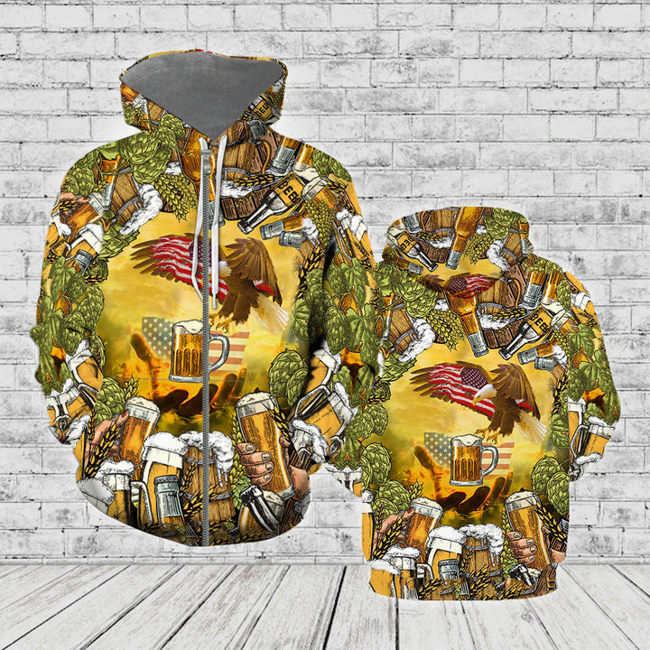 American Eagles And Beer 3D All Over Print | For Men & Women | Adult | HP1284-BehighStyle