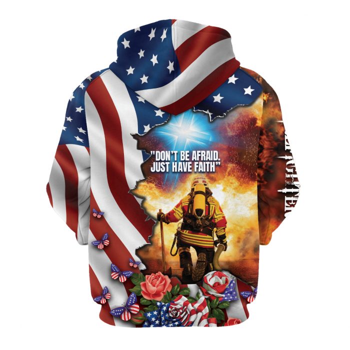 American Flag Jesus Cross Firefighter 3D All Over Print | For Men & Women | Adult | HP784-BehighStyle