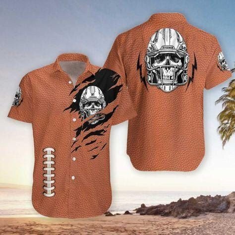 American Football Skull Hawaiian Shirt | HW3061