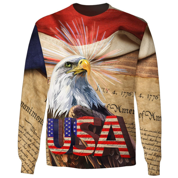 American Independence Day Painting Eagle Ugly Christmas Sweater | Adult | US1901