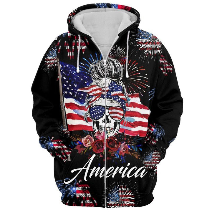 American Pride Skull Independence's 3D All Over Print | For Men & Women | Adult | HP1411-BehighStyle