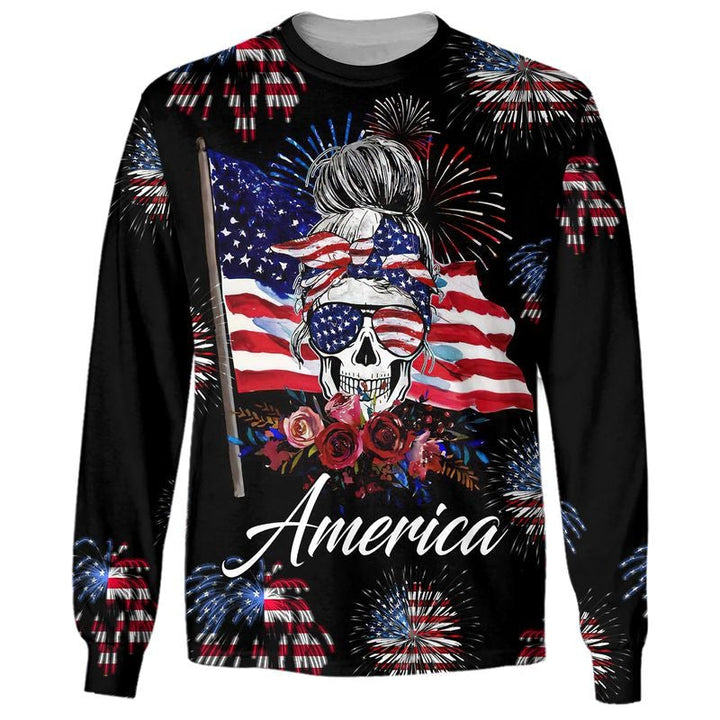 American Pride Skull Independence's 3D All Over Print | For Men & Women | Adult | HP1411-BehighStyle