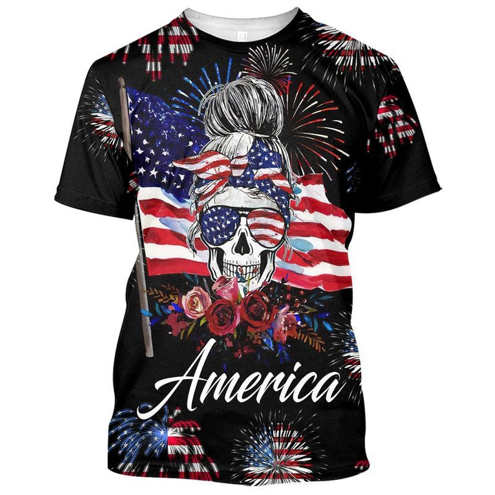 American Pride Skull Independence's 3D All Over Print | For Men & Women | Adult | HP1411-BehighStyle