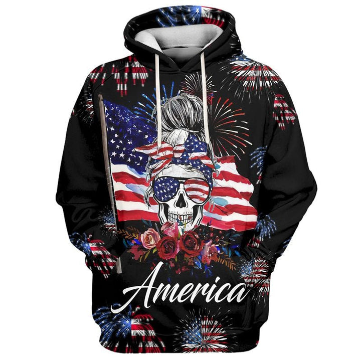 American Pride Skull Independence's 3D All Over Print | For Men & Women | Adult | HP1411-BehighStyle