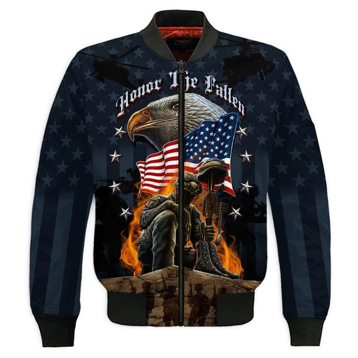 American Remembrance Veteran Eagle Usa Flag 3D All Over Print | For Men & Women | Adult | HP1414-BehighStyle