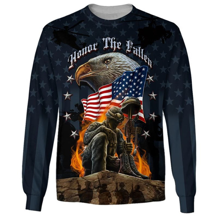 American Remembrance Veteran Eagle Usa Flag 3D All Over Print | For Men & Women | Adult | HP1414-BehighStyle