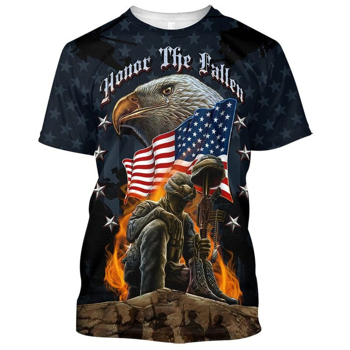 American Remembrance Veteran Eagle Usa Flag 3D All Over Print | For Men & Women | Adult | HP1414-BehighStyle