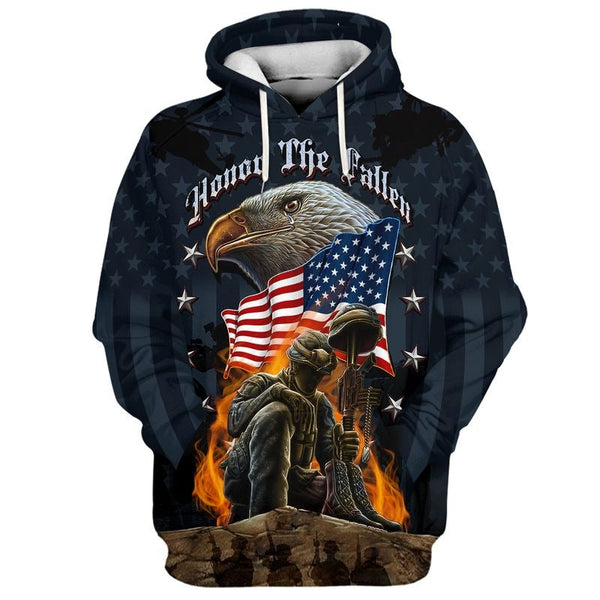 American Remembrance Veteran Eagle Usa Flag 3D All Over Print | For Men & Women | Adult | HP1414-BehighStyle