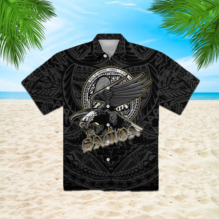 American Samoa Polynesian Eagle Hawaiian Shirt | For Men & Women | HW763-BehighStyle