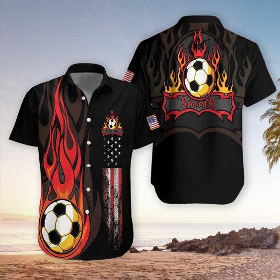 American Soccer Hawaiian Shirt | HW3094