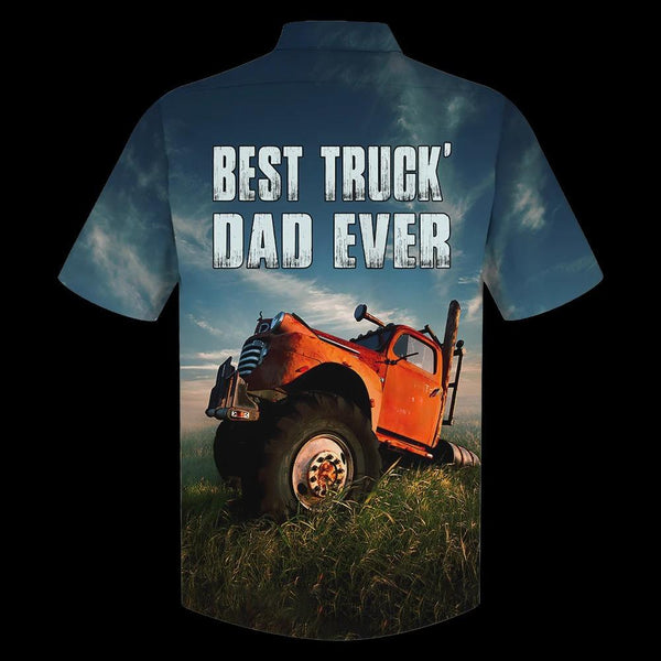 American Trucker Best Truck Dad Ever Hawaiian Shirt | For Men & Women | HW2472-BehighStyle