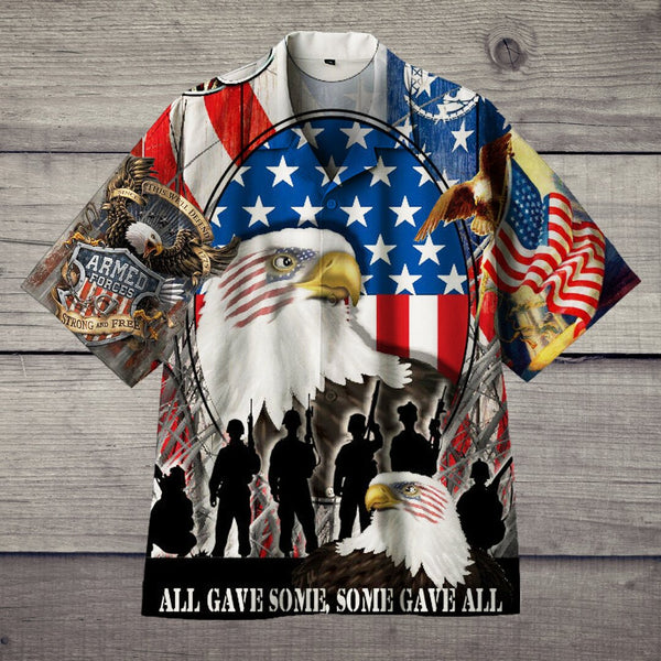 American Veteran White Eagle Hawaiian Shirt | HW3165