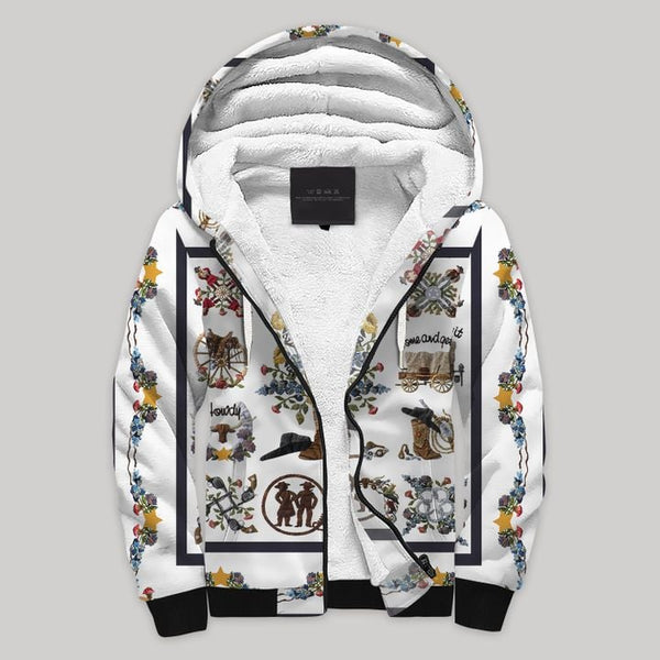 Animals Sherpa Fleece Zip Hoodie All Over Print | FZ673