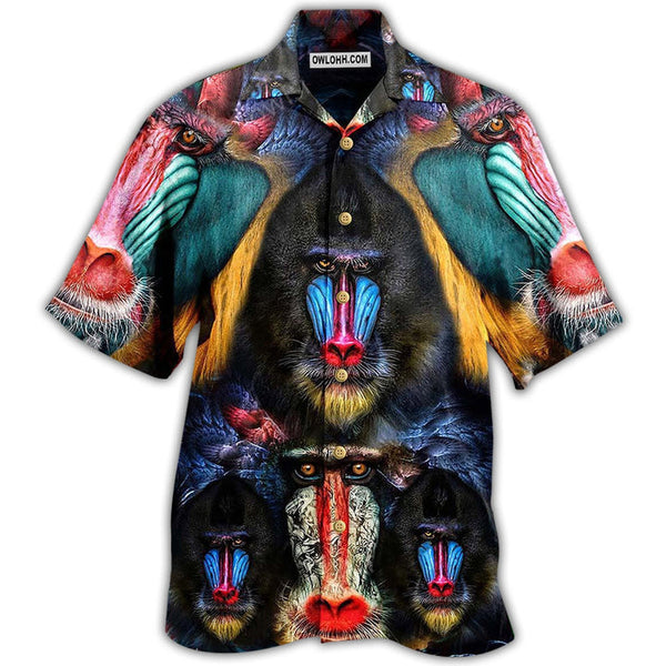 Monkey Mandrill Animals Love Forest And Live It Forever Hawaiian Shirt | HW3443