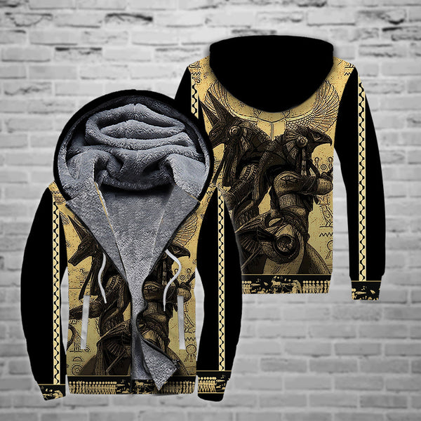 Anubis Ancient Egypt Fleece Zip Hoodie All Over Print | FZ343