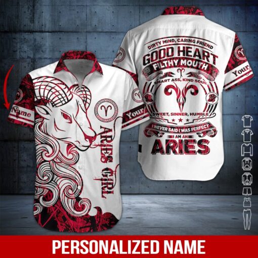 Aries Girl Custom Name Hawaiian Shirt | For Men & Women | HN379-BehighStyle