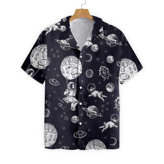 Astronaut And His French Bulldog Hawaiian Shirt | For Men & Women | HW1301-BehighStyle