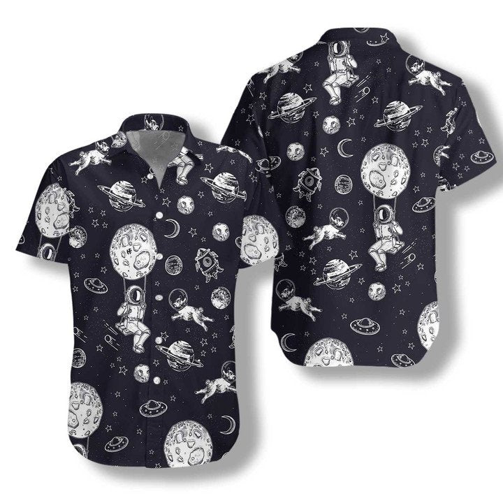 Astronaut And His French Bulldog Hawaiian Shirt | For Men & Women | HW1301-BehighStyle