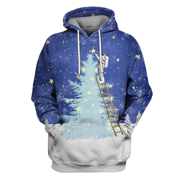 Astronaut Decorating Christmas Tree 3D All Over Print | For Men & Women | Adult | HP1890-BehighStyle