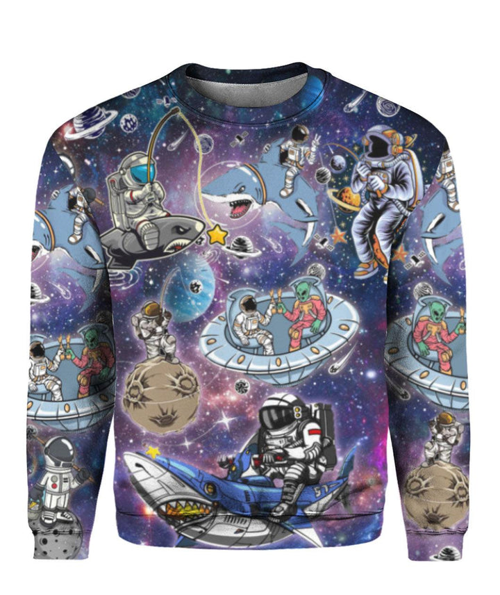 Astronaut Fishing In The Galaxy 3D All Over Print | For Men & Women | Adult | HP1555-BehighStyle