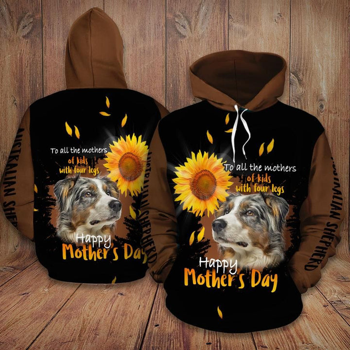 Australian Shepherd Happy Mother Day 3D All Over Print | For Men & Women | Adult | HP1210-BehighStyle