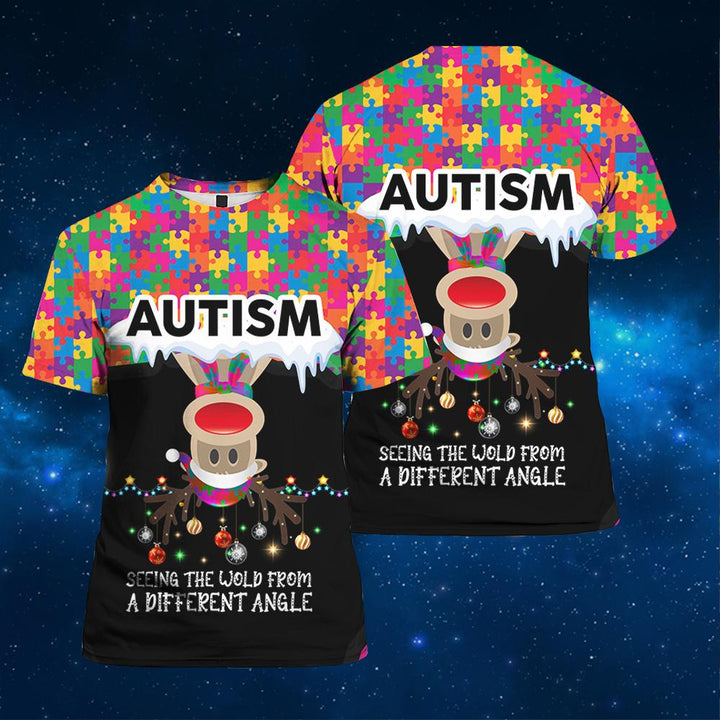 Autism Awareness Reindeer Christmas 3D All Over Print | For Men & Women | Adult | HP617-BehighStyle