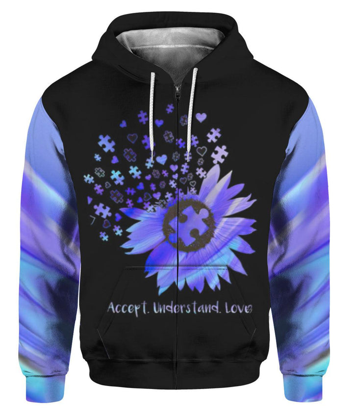 Autism Mom Accept Understand Love 3D All Over Print | For Men & Women | Adult | HP1549-BehighStyle