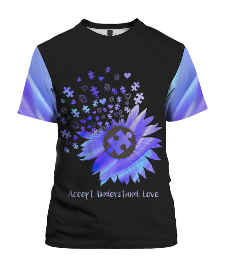 Autism Mom Accept Understand Love 3D All Over Print | For Men & Women | Adult | HP1549-BehighStyle