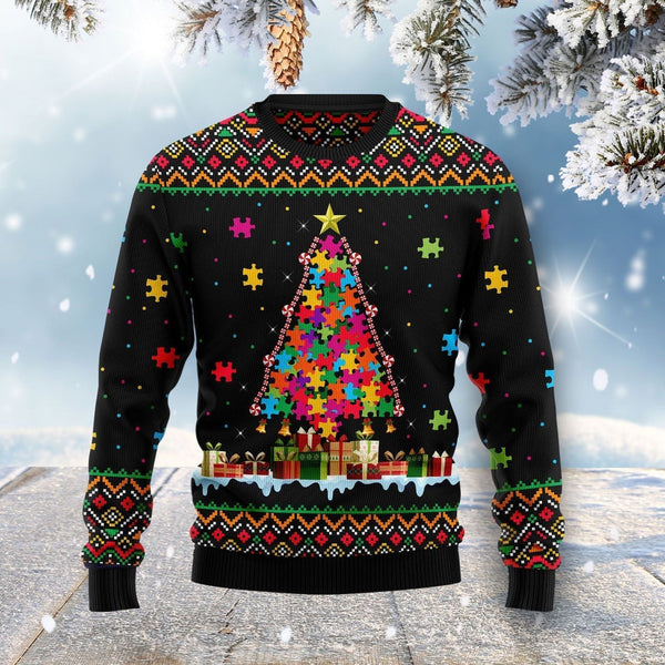 Autism Pine Ugly Christmas Sweater | For Men & Women | Adult | US1517-BehighStyle