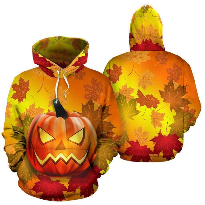 Autumn Leaves Pumpkin Halloween 3D All Over Print | For Men & Women | Adult | HP2065-BehighStyle