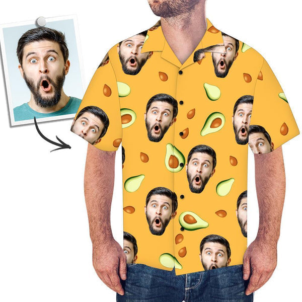 Avocado Beach Shirt Custom Photo Hawaiian Shirt | P168