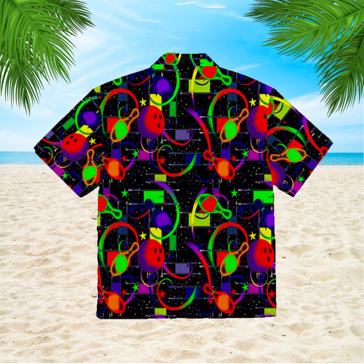 Awesome Bowling In Space Colorful Light Hawaiian Shirt | For Men & Women | HW409-BehighStyle