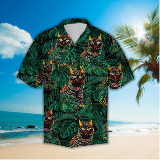 Awesome Cat Hawaiian Shirt Set | For Men & Women | HS159-BehighStyle