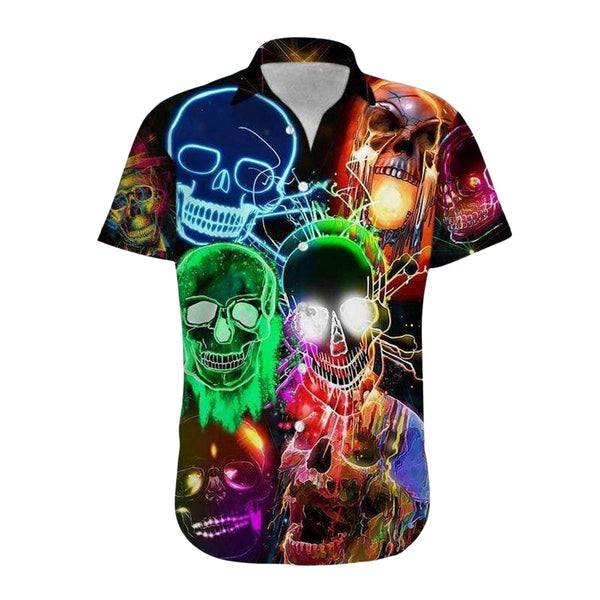 Awesome Glowing Skull Hawaiian Shirt | For Men & Women | HW1511-BehighStyle