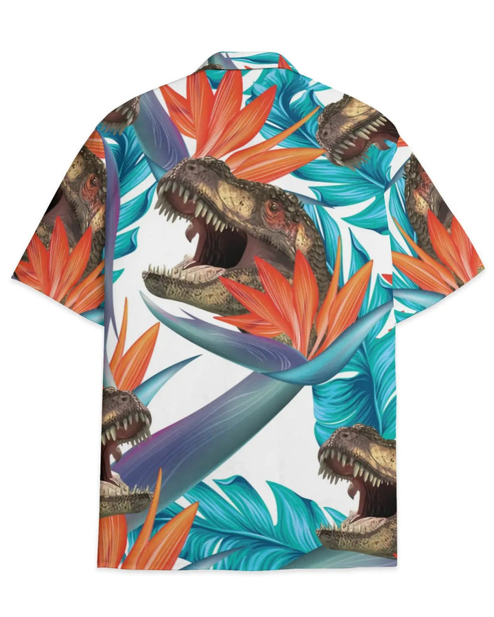 Awesome T Rex Palm Tropical Hawaiian Shirt | For Men & Women | HW1540-BehighStyle