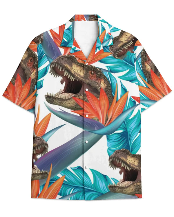 Awesome T Rex Palm Tropical Hawaiian Shirt | For Men & Women | HW1540-BehighStyle