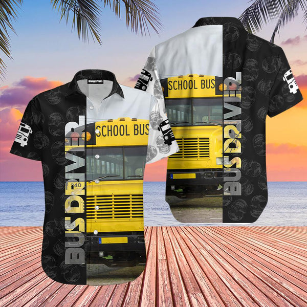 Back To School Bus Driver Skull Hawaiian Shirt | For Men & Women | HW967-BehighStyle