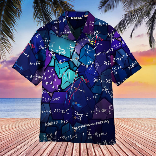 Back To School Math Teacher Pattern Aloha Hawaiian Shirt With Pocket| SP1017