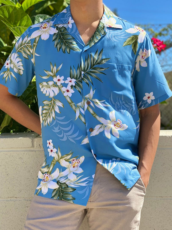 Bamboo Orchid Floral Hawaiian Shirt | HW3260