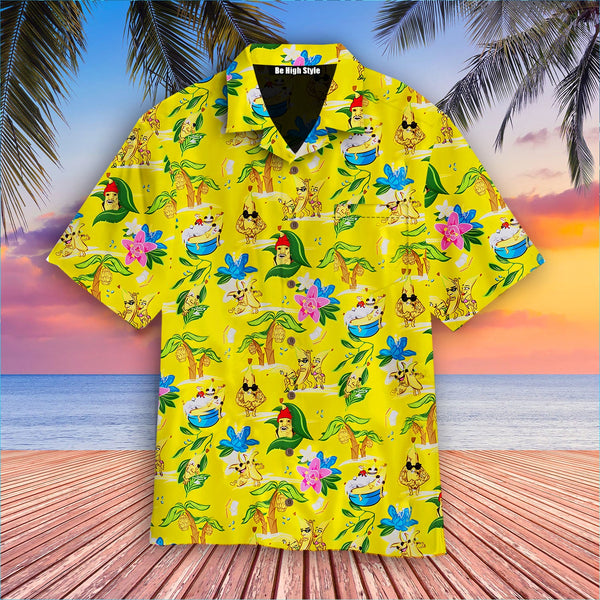 Bananas Blow Funny Cool Party Hawaiian Shirt With Pocket| SP1081