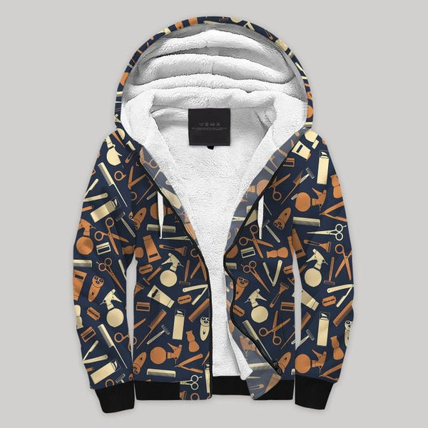 Barber Electrical Fleece Zip Hoodie All Over Print | FZ825