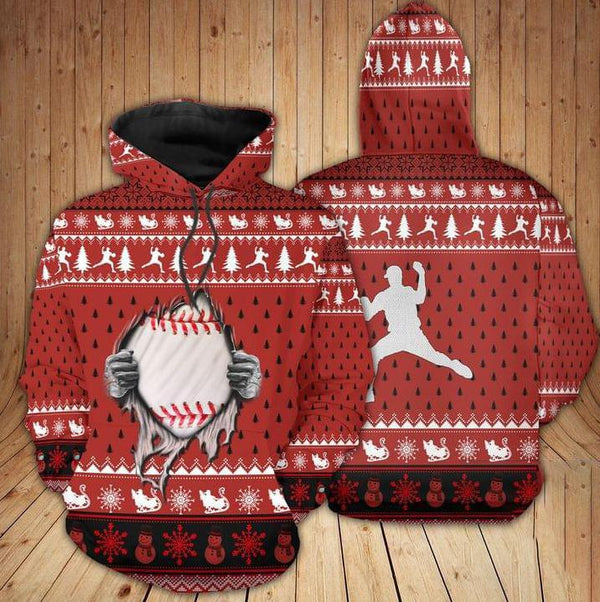 Baseball Christmas 3D All Over Print | Adult | HP2615