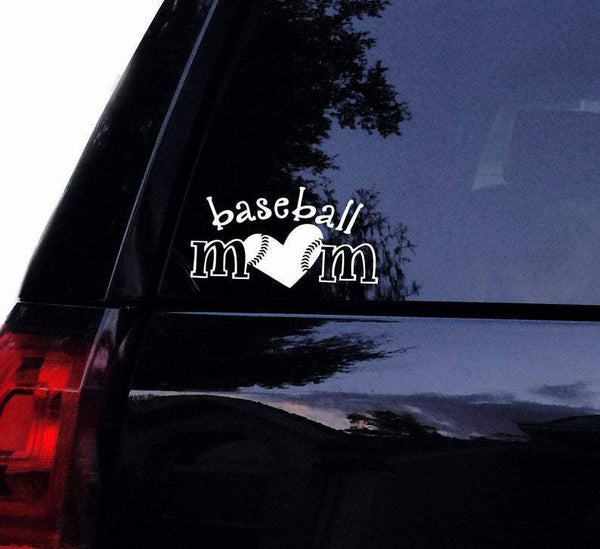 Baseball Mom Car Decal Sticker | Waterproof | PVC Vinyl | CS1170-BehighStyle